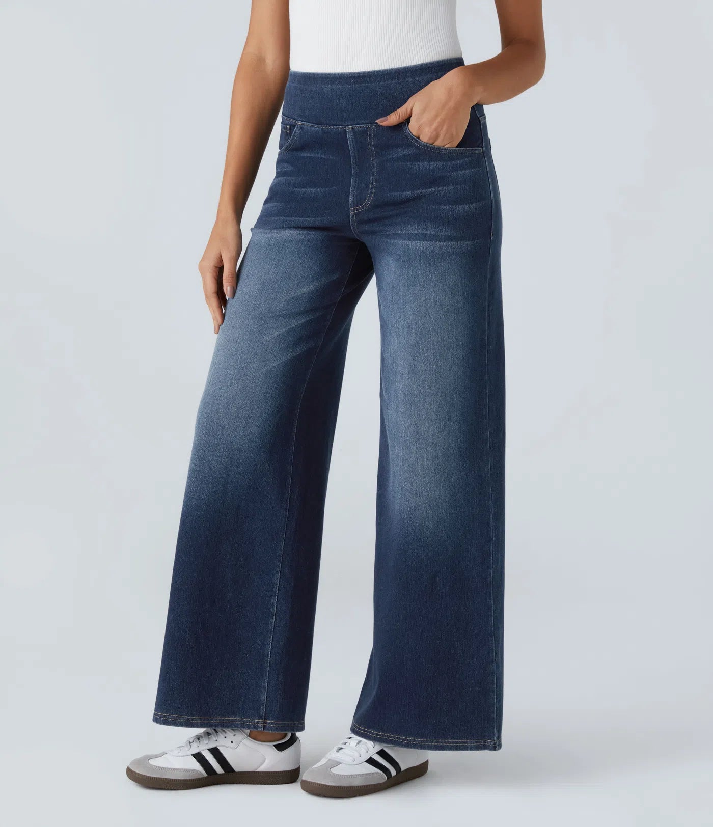 Elsi | Elastische broek met hoge taille | 1+1 GRATIS