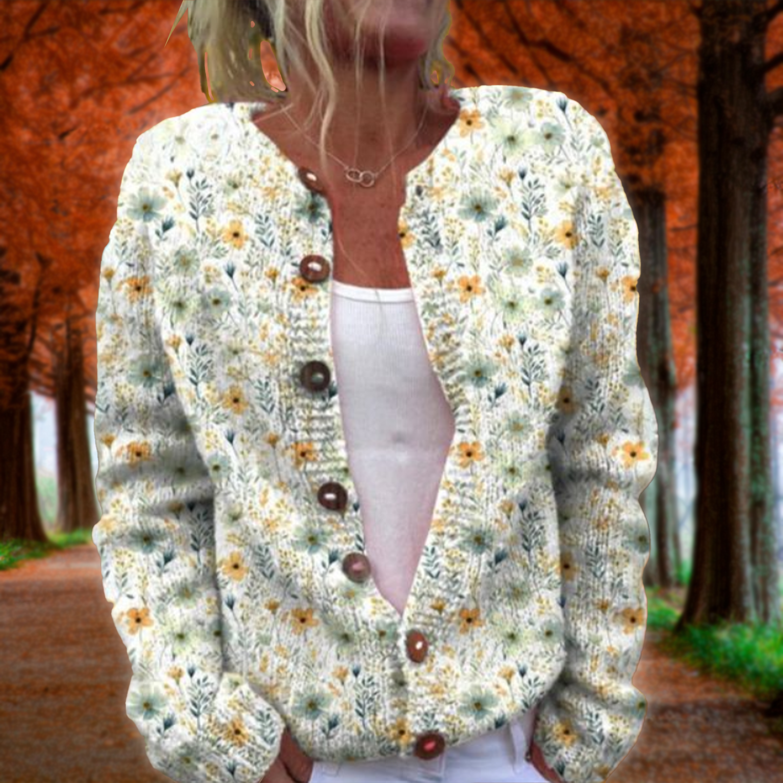 Lowri | Elegant vest met bloemenprint