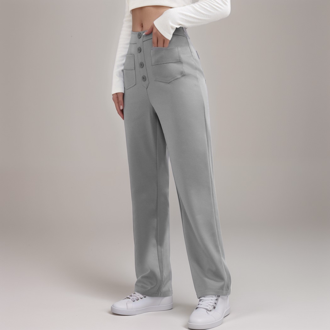 Elsi | Elastische broek met hoge taille | 1+1 GRATIS