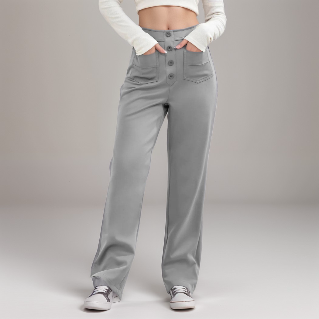 Elsi | Elastische broek met hoge taille | 1+1 GRATIS
