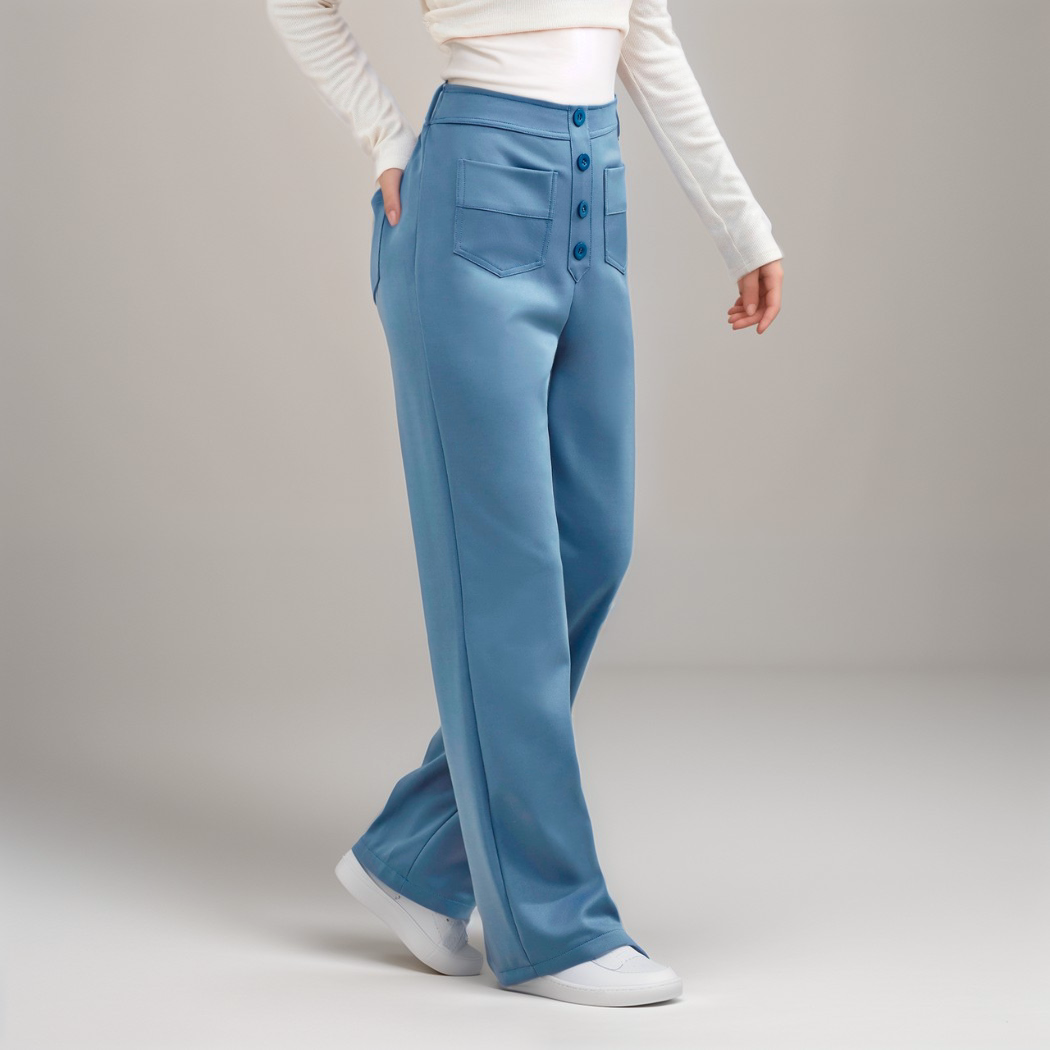 Elsi | Elastische broek met hoge taille | 1+1 GRATIS