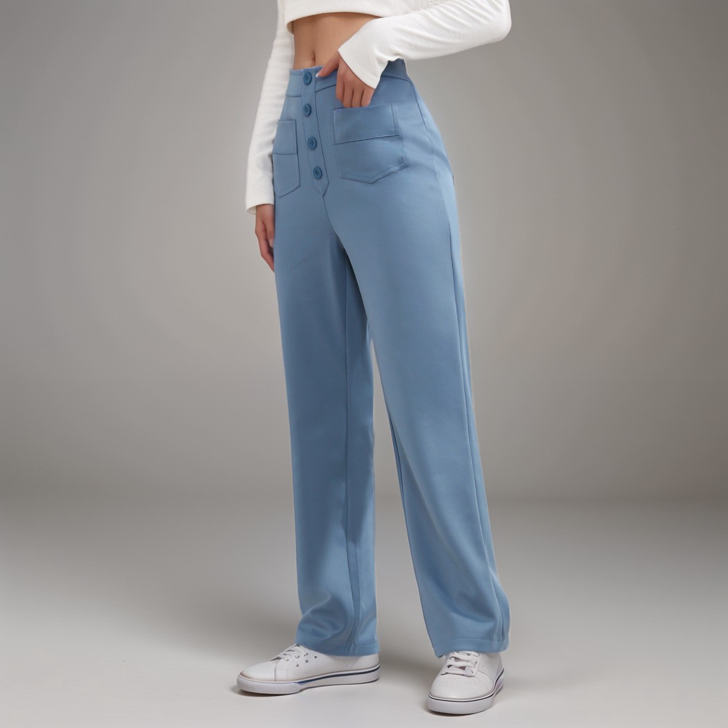 Elsi | Elastische broek met hoge taille | 1+1 GRATIS