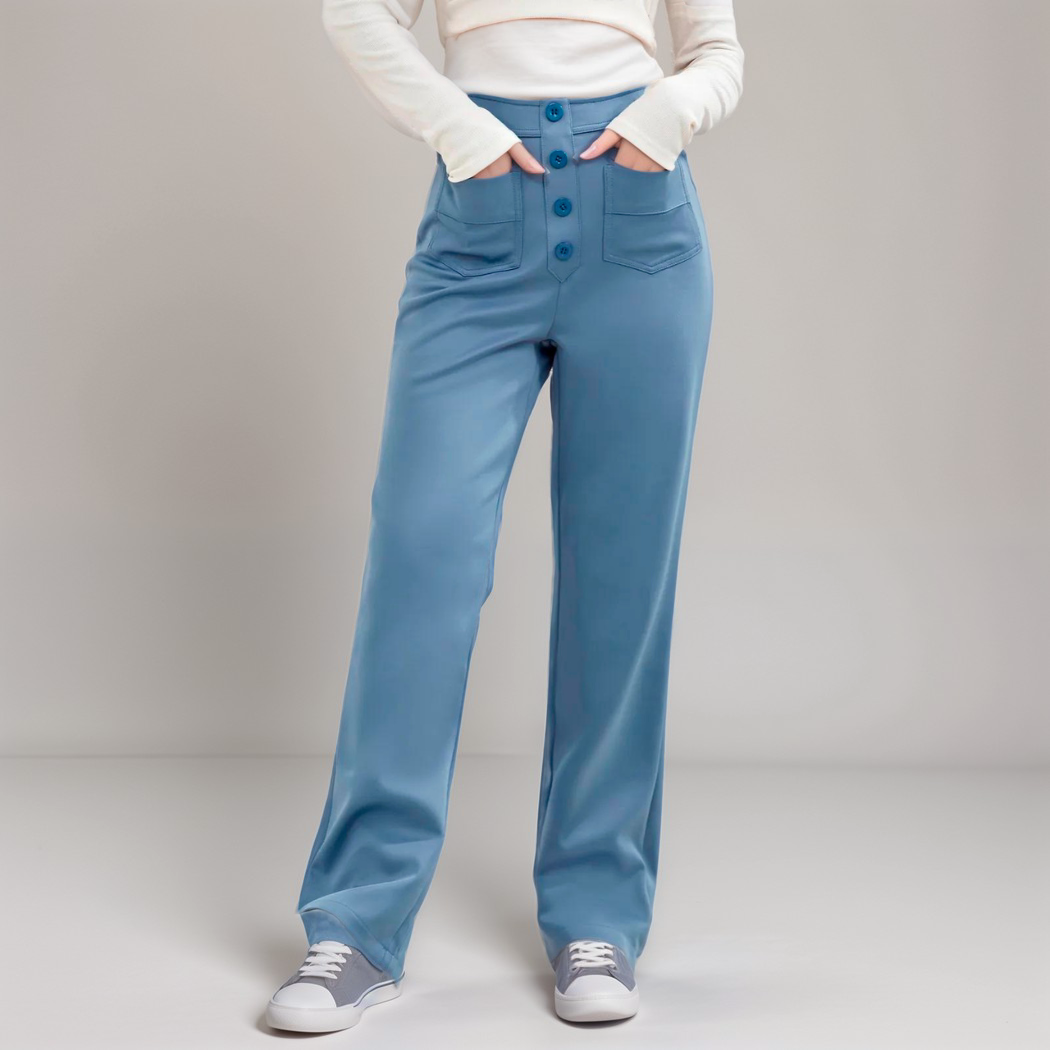 Elsi | Elastische broek met hoge taille | 1+1 GRATIS