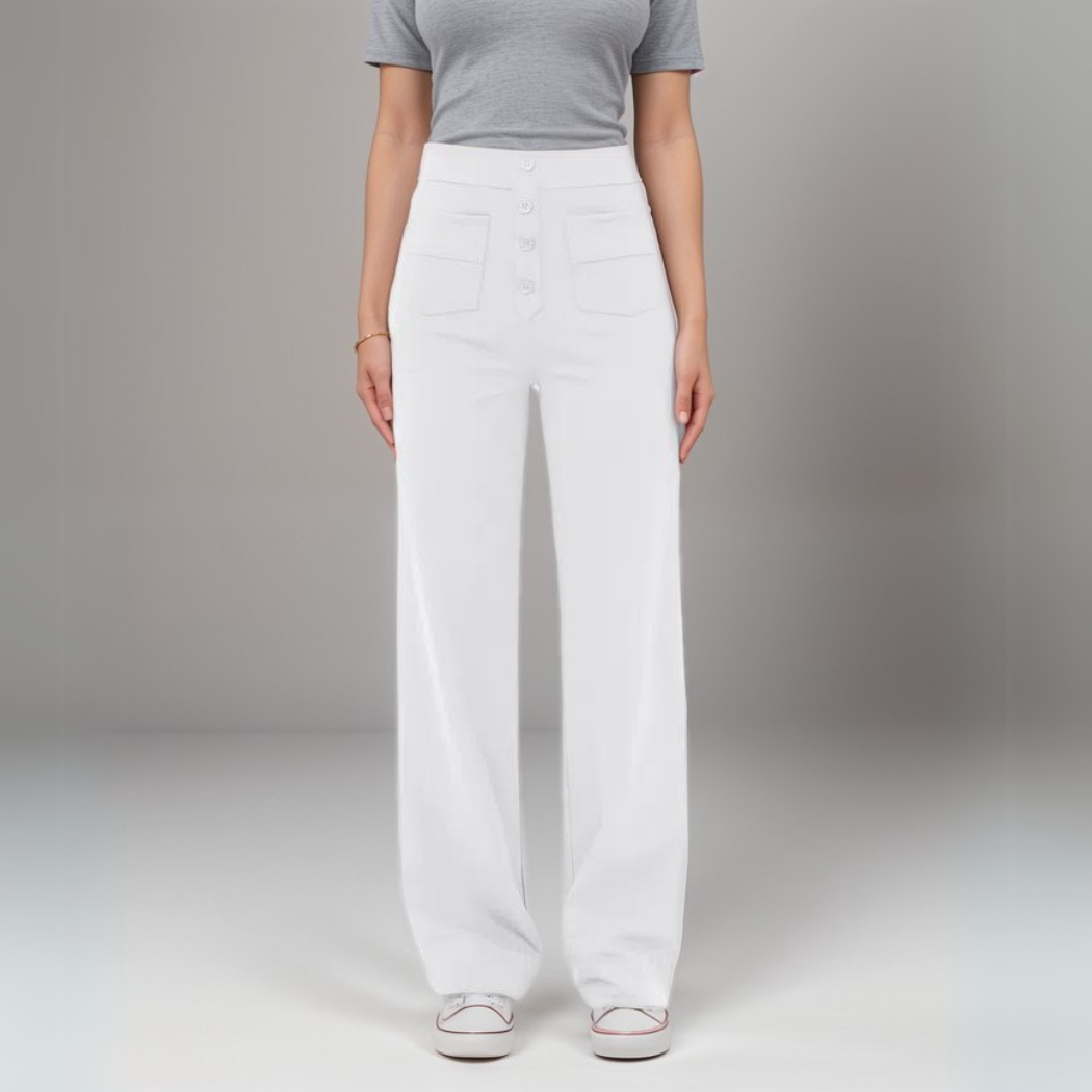 Elsi | Elastische broek met hoge taille | 1+1 GRATIS