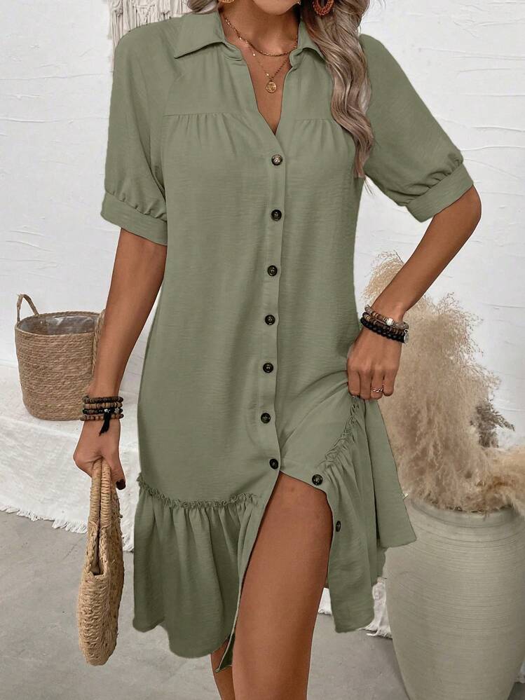 Isla | Elegante Knop-Up Zomerjurk
