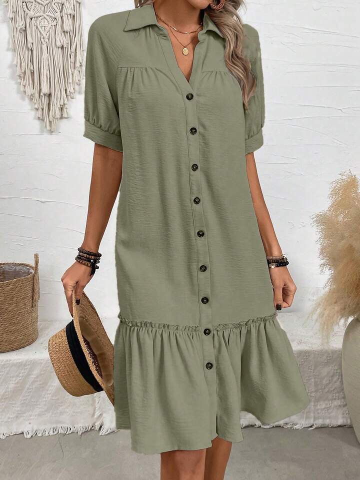 Isla | Elegante Knop-Up Zomerjurk