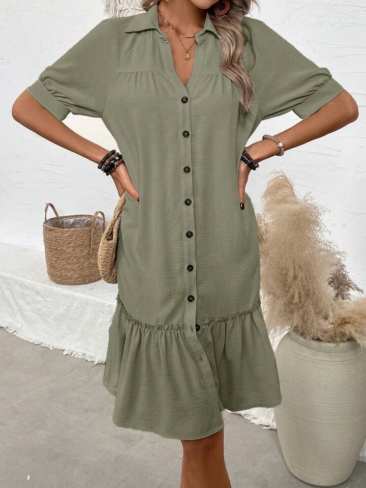 Isla | Elegante Knop-Up Zomerjurk