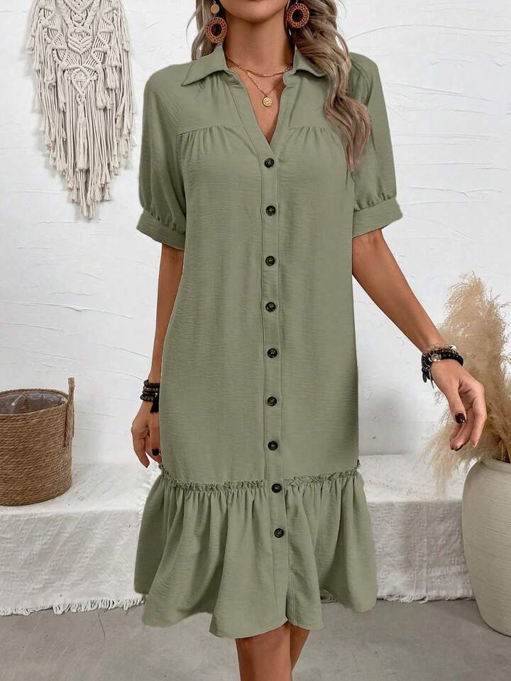Isla | Elegante Knop-Up Zomerjurk