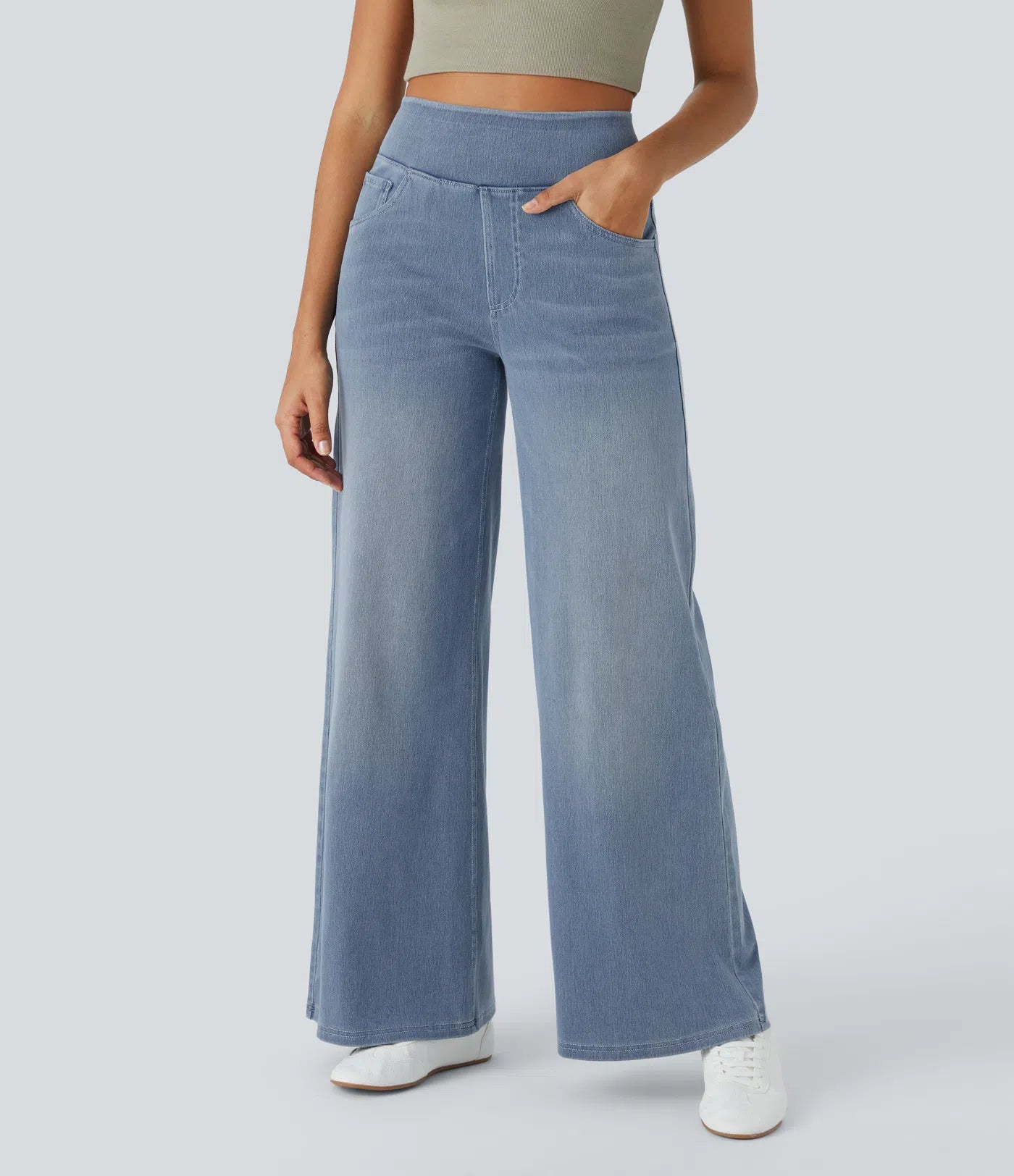 Elsi | Elastische broek met hoge taille | 1+1 GRATIS