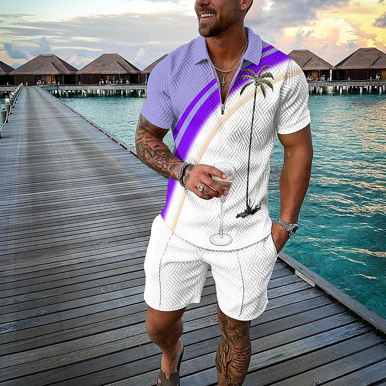 Liam | Tropicana Poloshirt & Shorts Set