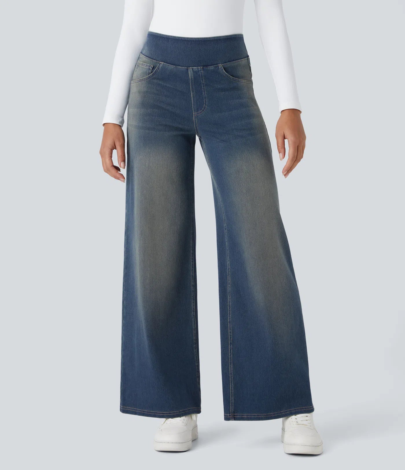 Elsi | Elastische broek met hoge taille | 1+1 GRATIS