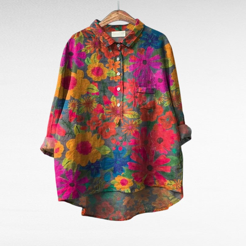 Zylaa® | Klassieke Bloemenblouse