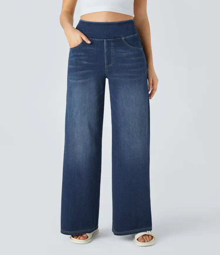 Elsi | Elastische broek met hoge taille | 1+1 GRATIS