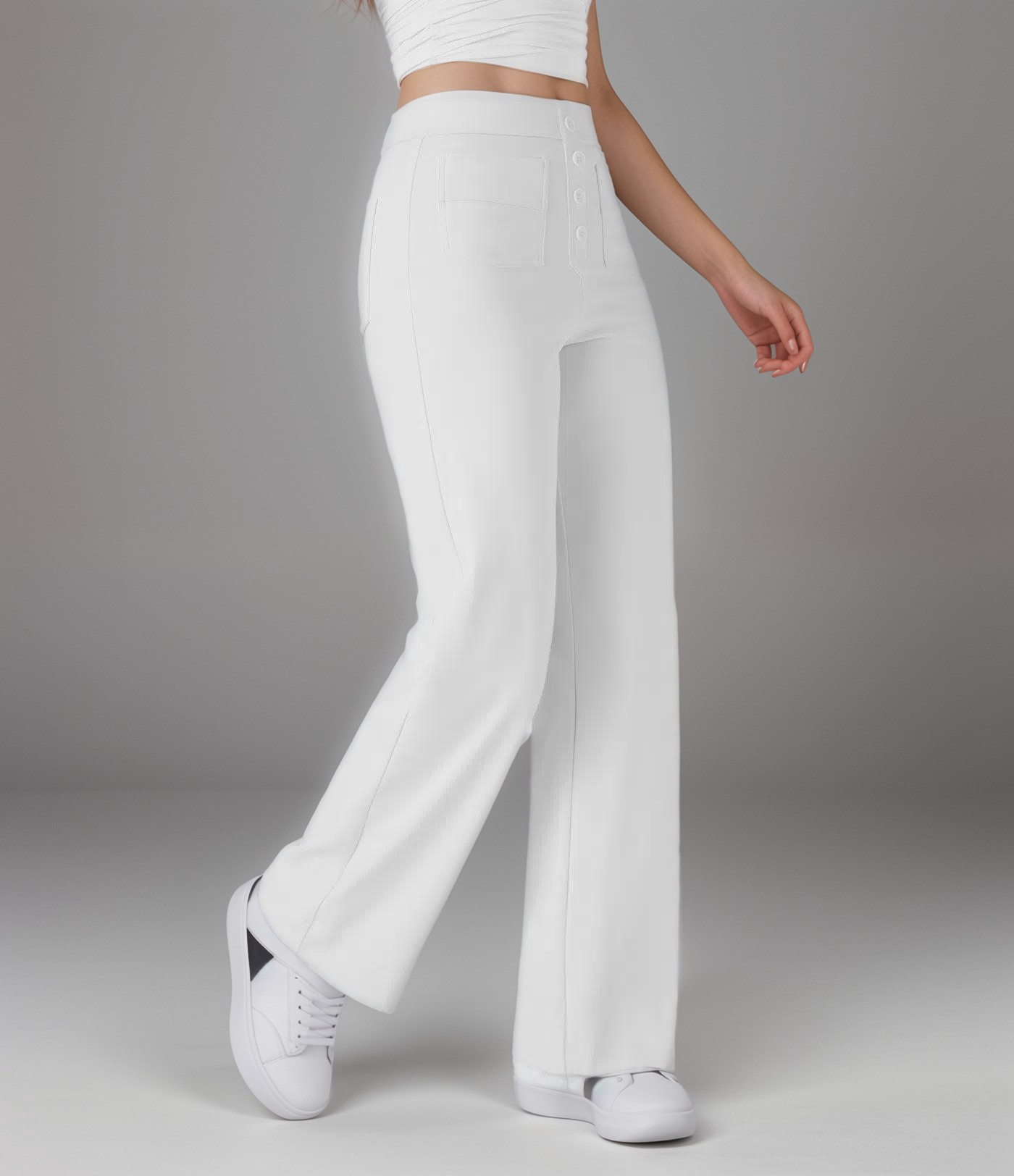 Elsi | Elastische broek met hoge taille | 1+1 GRATIS