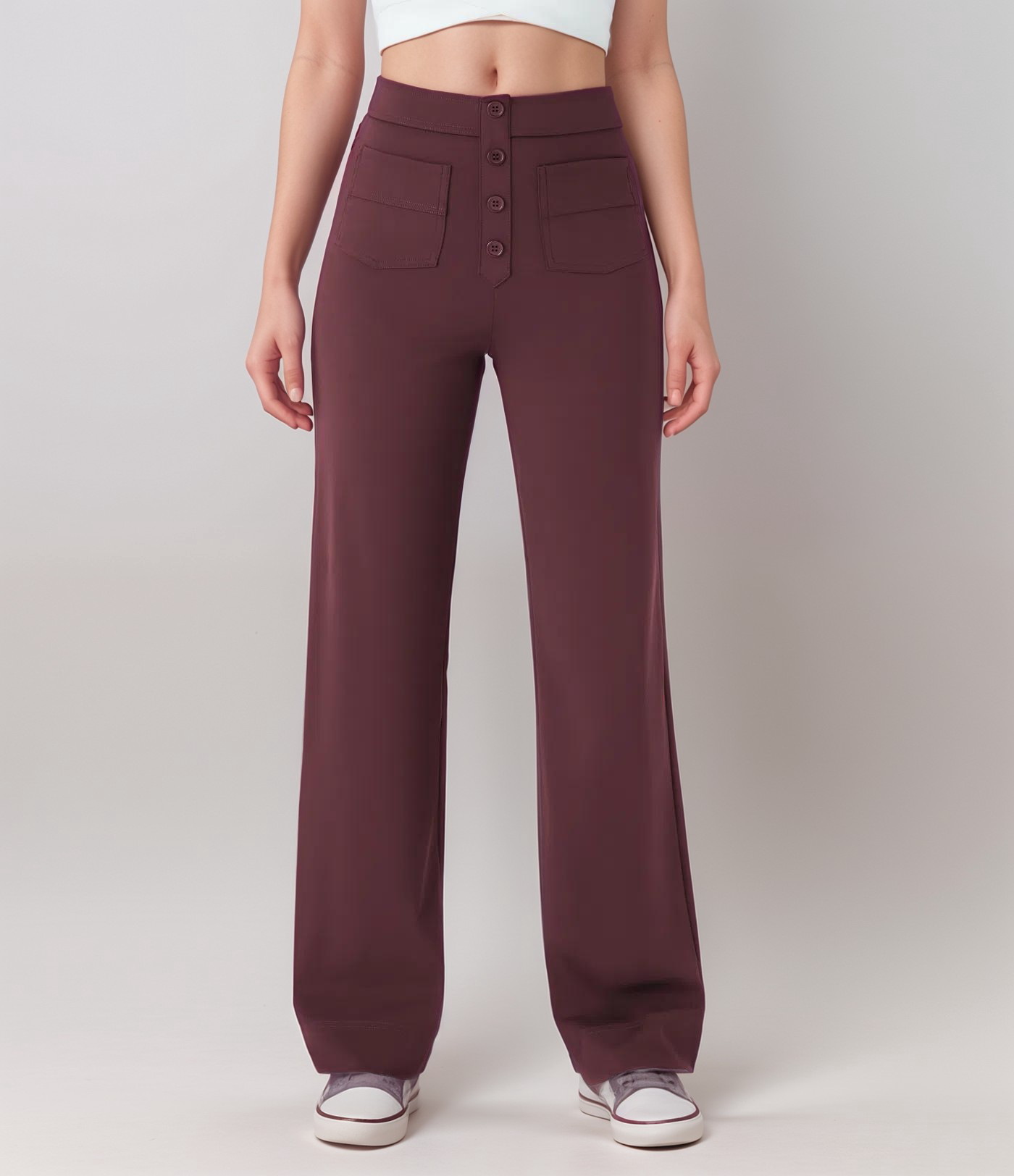 Elsi | Elastische broek met hoge taille | 1+1 GRATIS