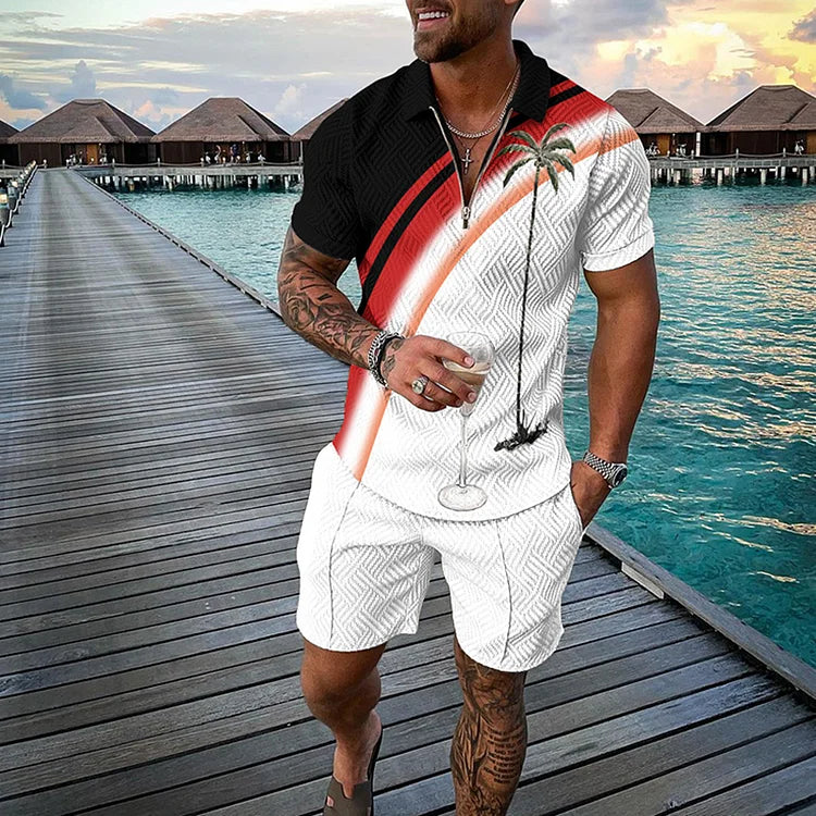 Liam | Tropicana Poloshirt & Shorts Set