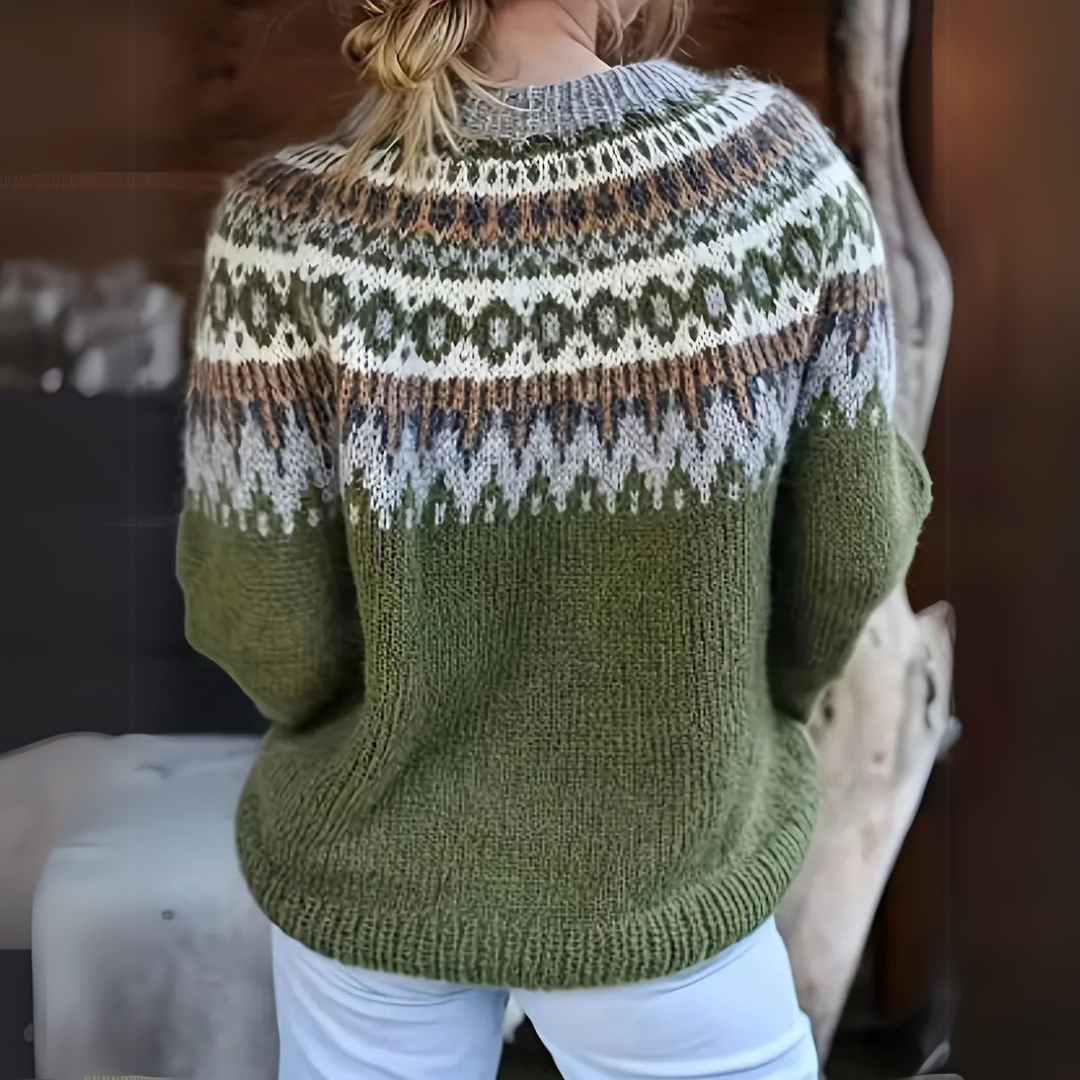 Doutzen | Groene trui met print