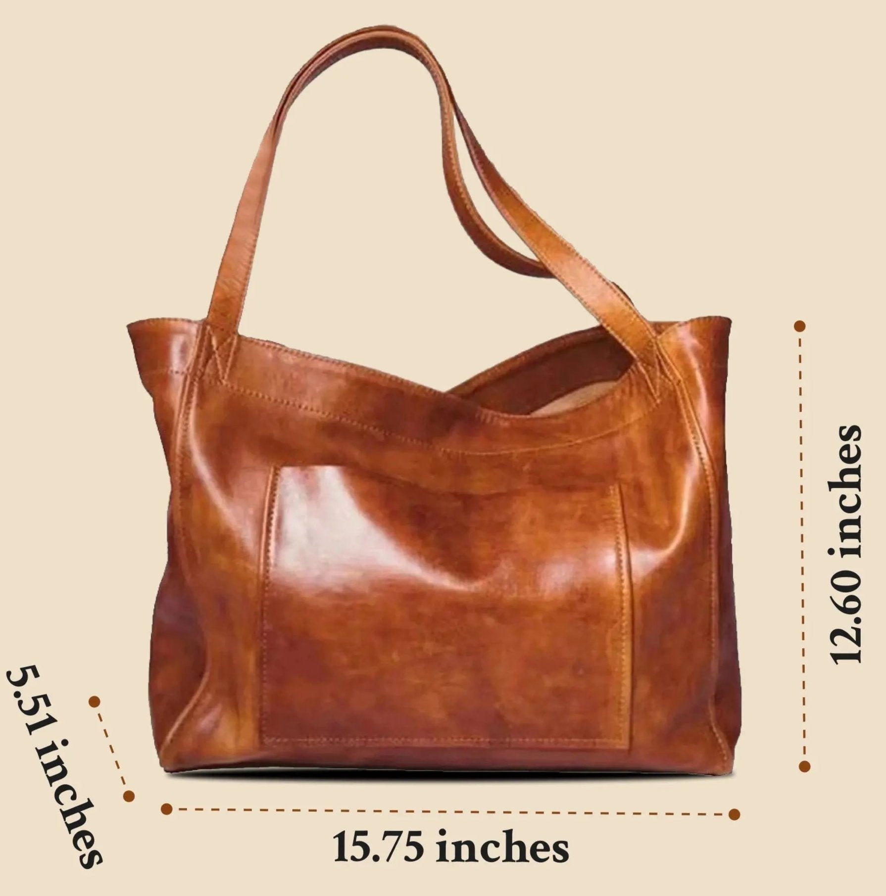 Diana | Vintage Leren Schoudertas