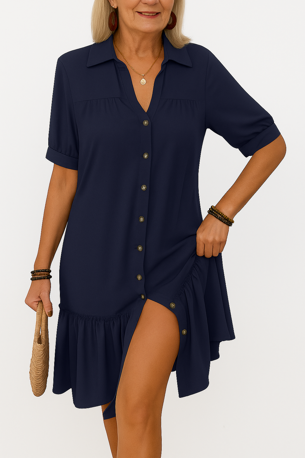 Isla | Elegante Knop-Up Zomerjurk