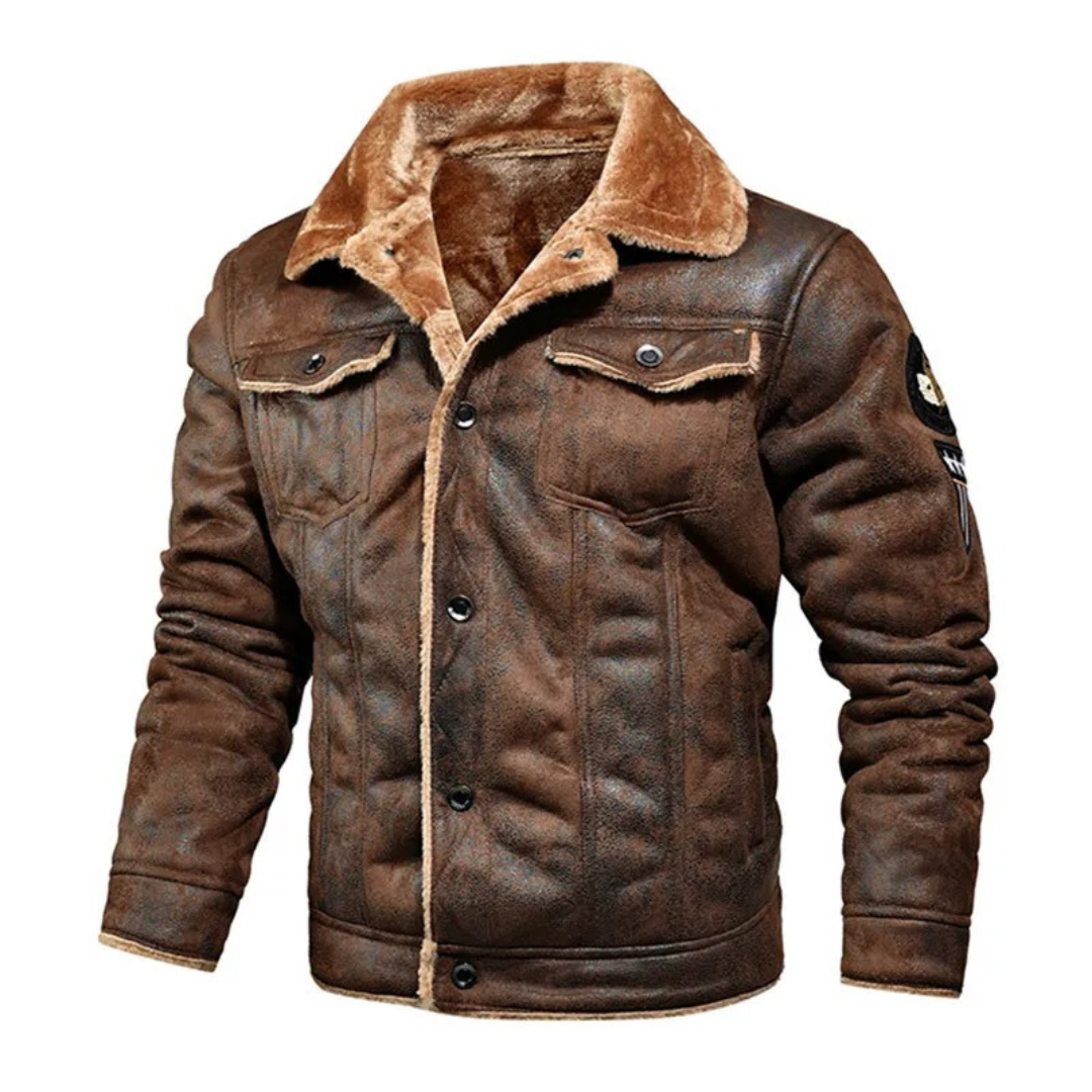 Aksel™ | Warme Leren Jas