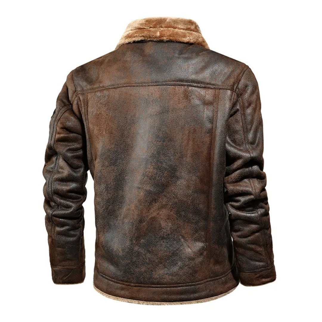 Aksel™ | Warme Leren Jas