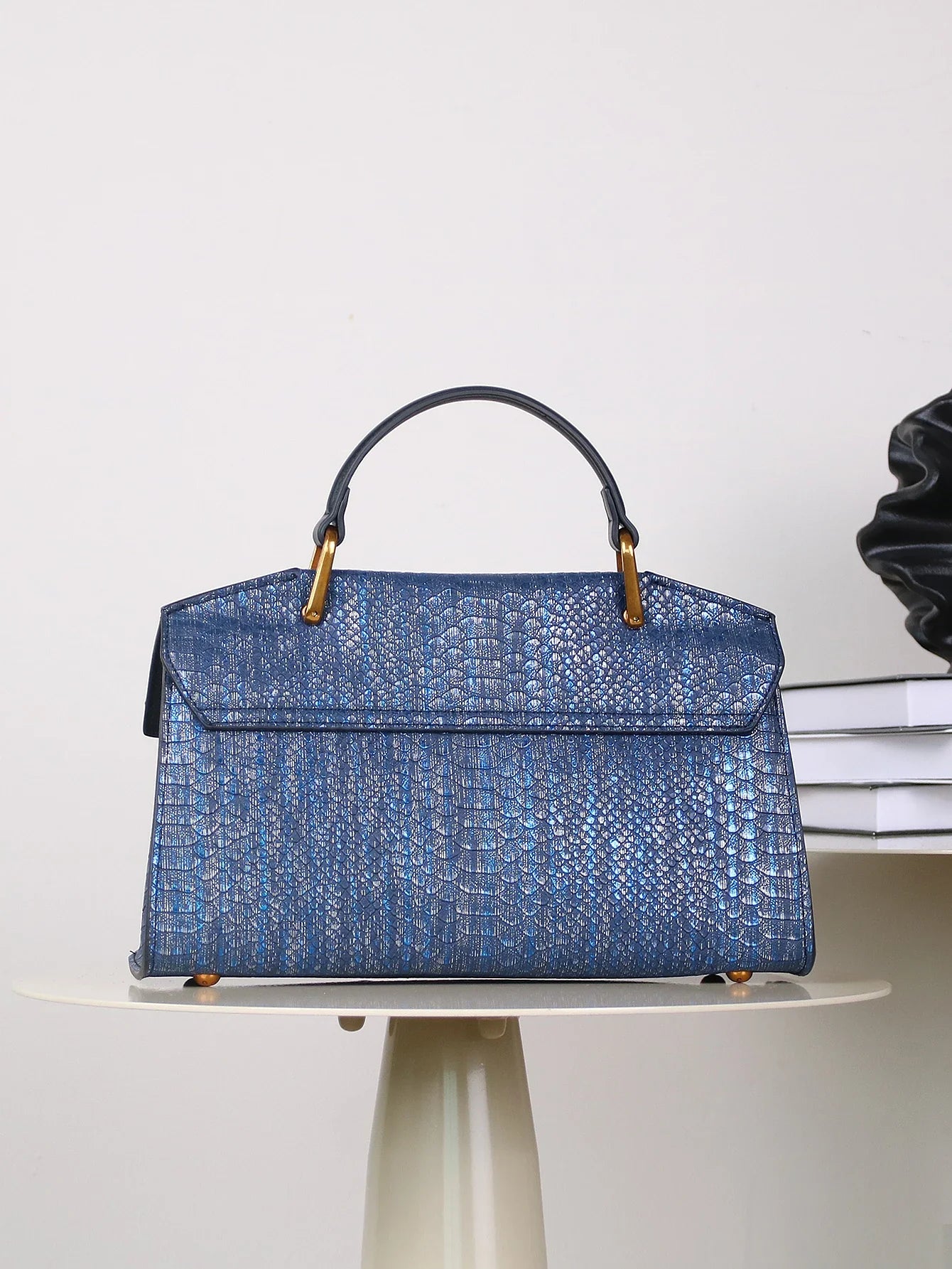 Slangenprint tas in reliëf