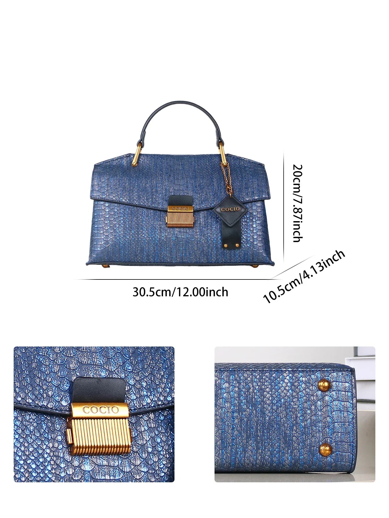Slangenprint tas in reliëf