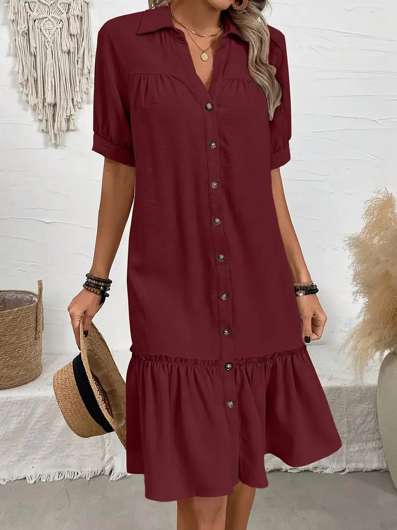 Isla | Elegante Knop-Up Zomerjurk