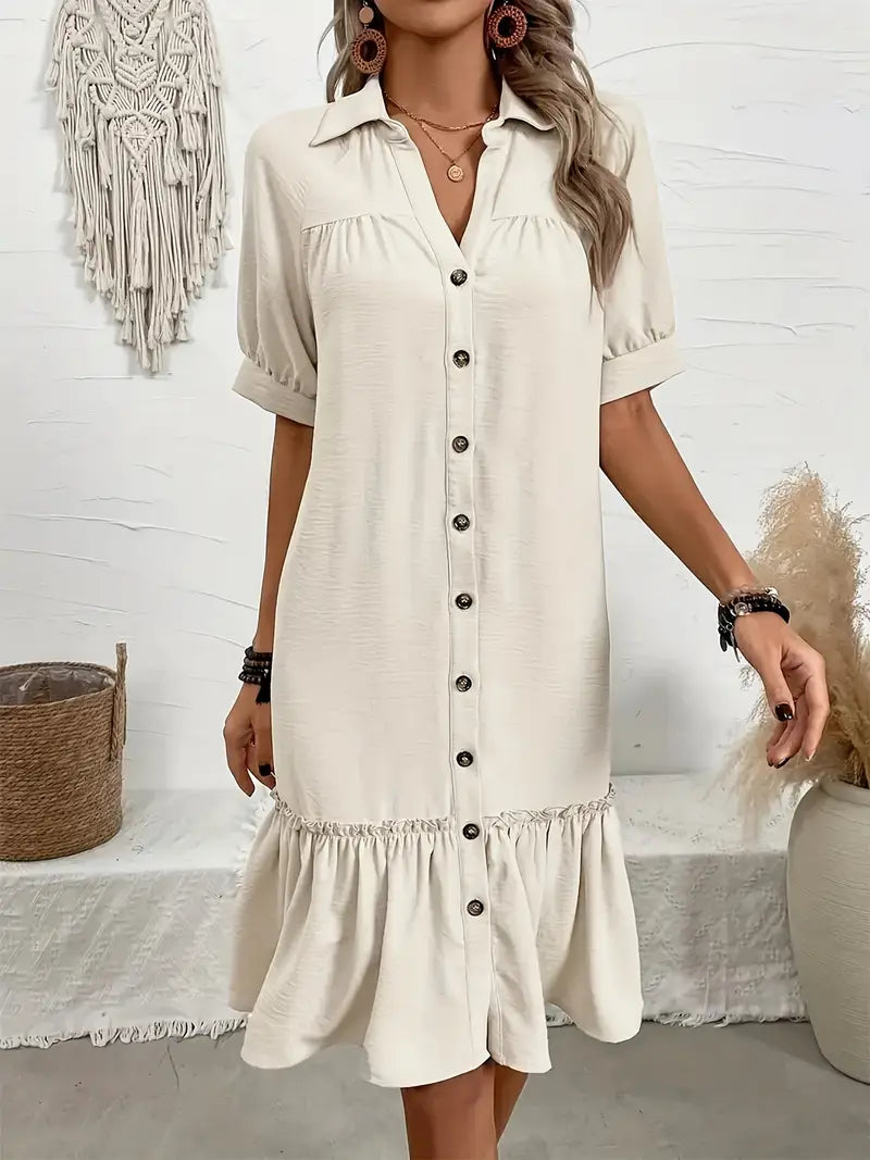 Isla | Elegante Knop-Up Zomerjurk