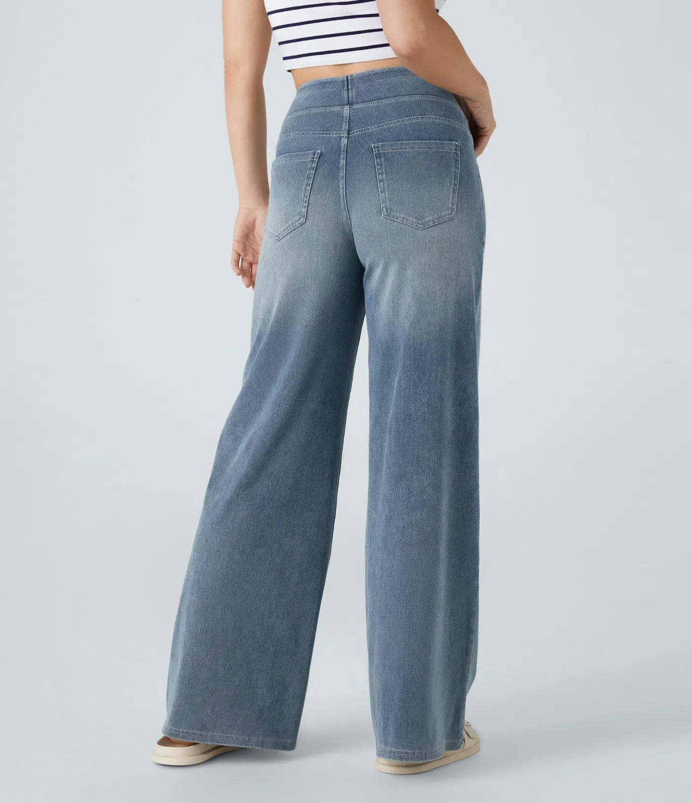 Elsi | Elastische broek met hoge taille | 1+1 GRATIS
