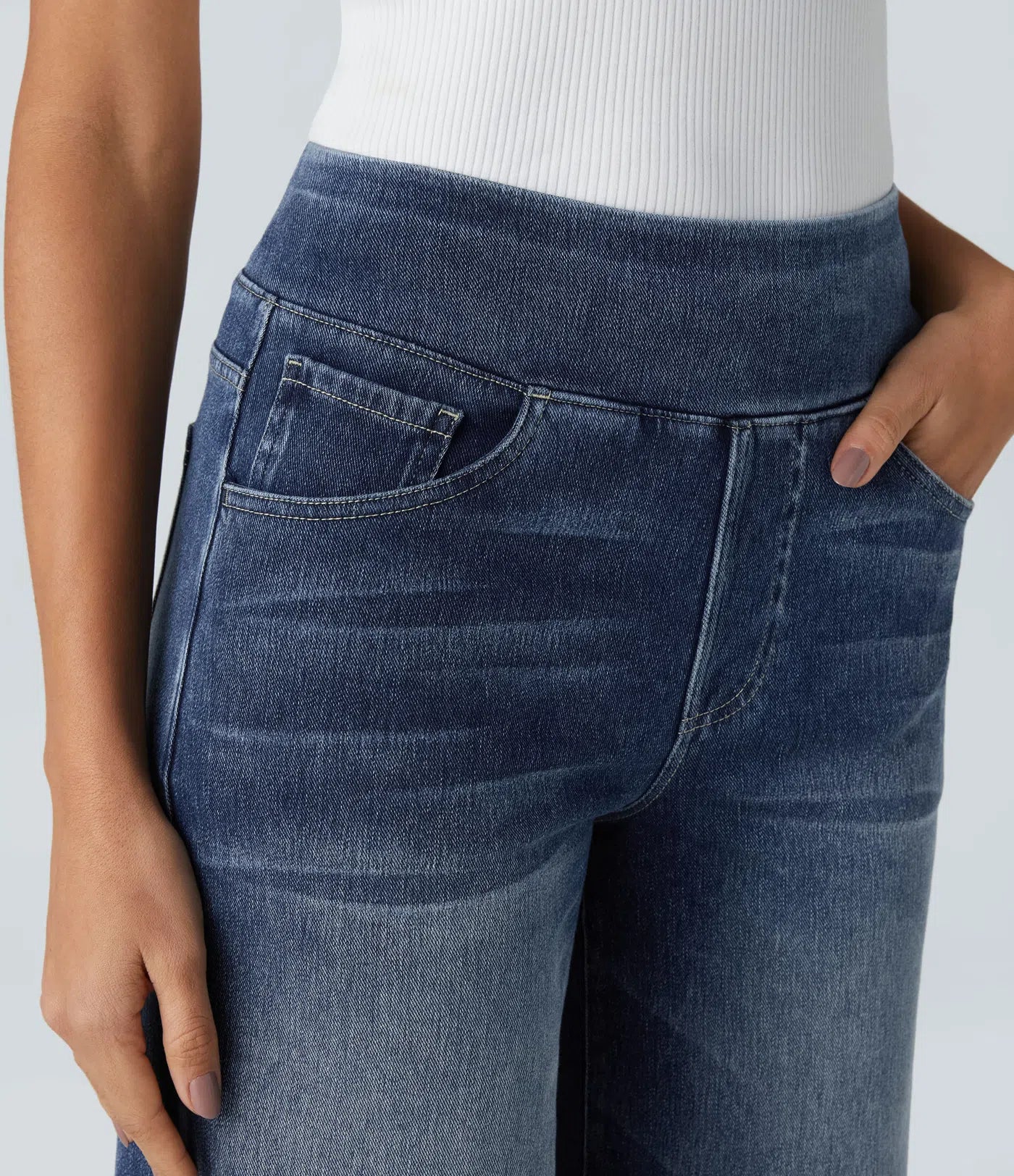 Elsi | Elastische broek met hoge taille | 1+1 GRATIS