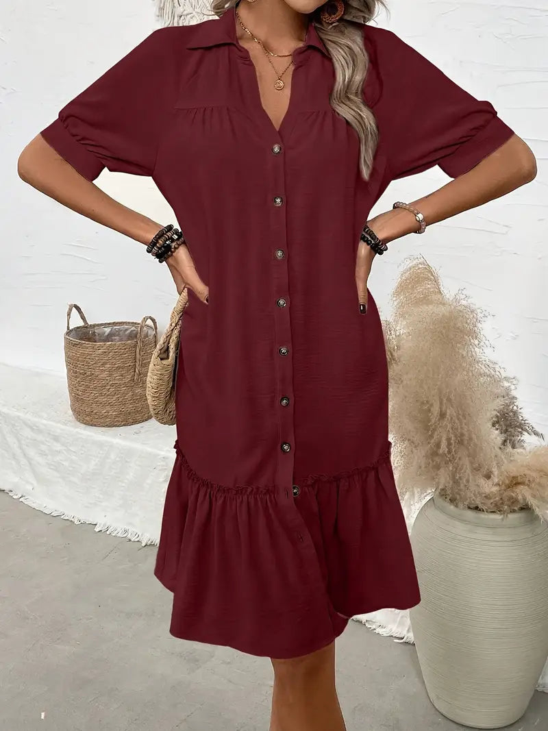 Isla | Elegante Knop-Up Zomerjurk