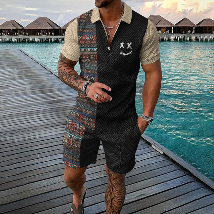 Erik | Tijdreiziger Poloshirt & Shorts Set coll2