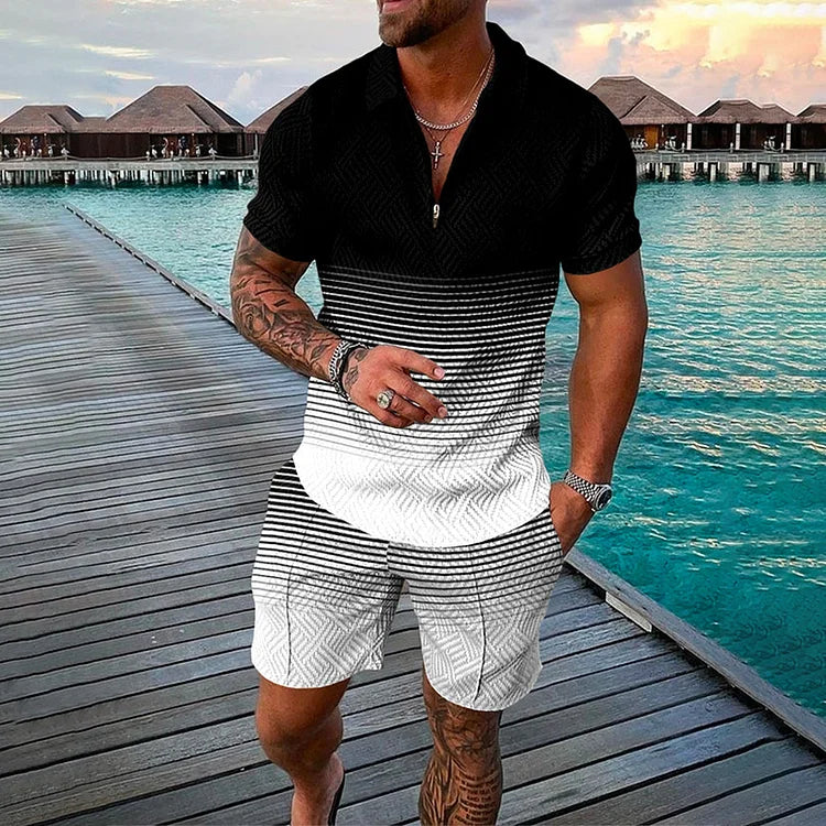 Nils | Darkness Poloshirt & Shorts Set
