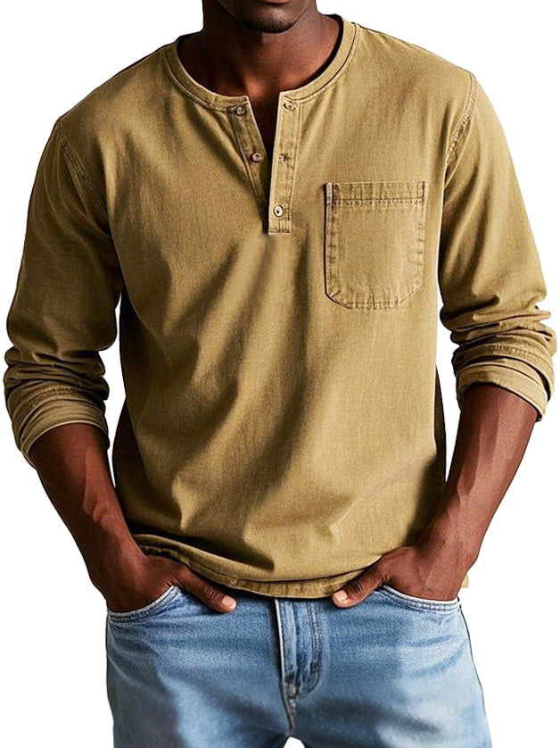 Thomas™ | Vintage Overhemd met Lange Mouwen