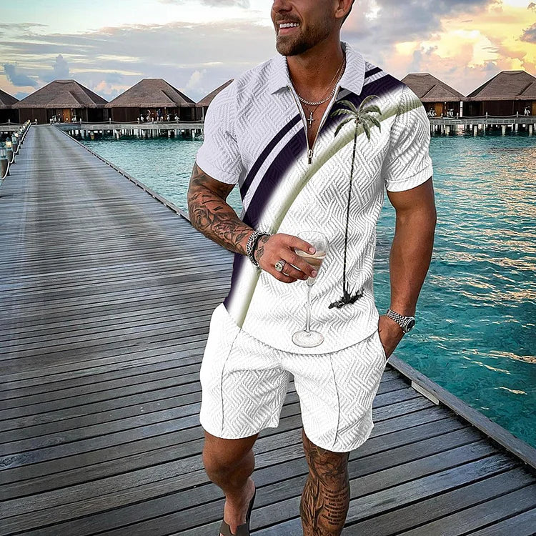 Liam | Tropicana Poloshirt & Shorts Set