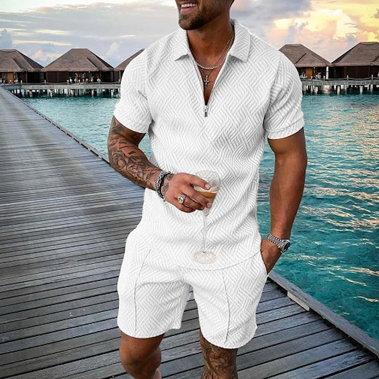 Albin | Infinity White Poloshirt & Shorts Set coll2