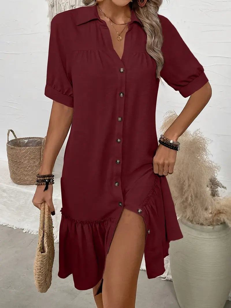 Isla | Elegante Knop-Up Zomerjurk