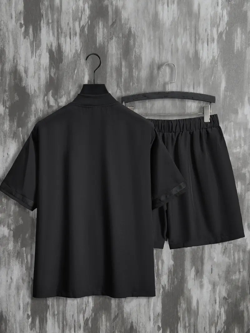 Felix | 2-delig Trendy Zomer Set – Baseballshirt & Shorts voor Mannen