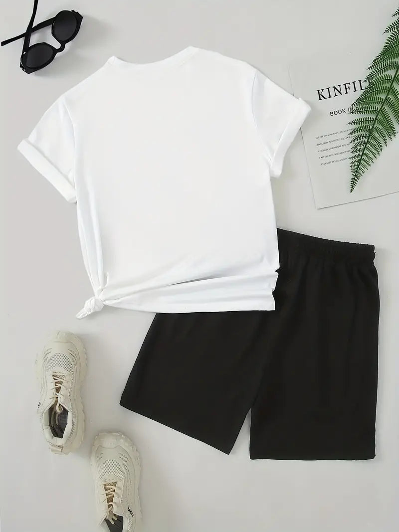 Isak | Smiley Print Zomer Set – T-shirt & Shorts voor Mannen